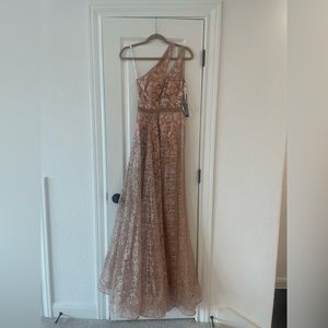 Rose gold Jovani Prom Gown